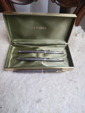 PARKER 75 CISELE 3 PENNE/STILO PENNNINO ORO 14 K +2 BIRO 925 ARGENTO STERLING