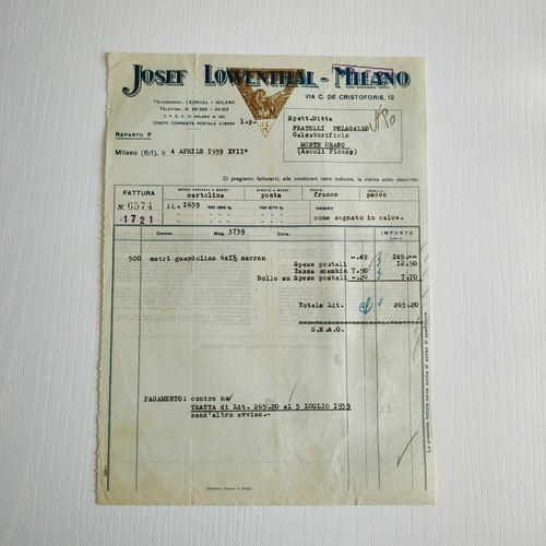 1939 josef lowenthal milano - 1939,