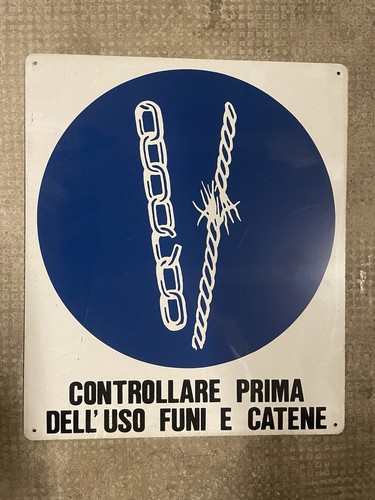 Cartello lamiera vintage - in,