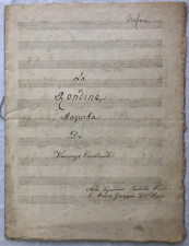 Inedito Originale Antico spartito musicale manoscritto Mazurka pianoforte