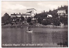 P01398 - CARTOLINA VALICO DEL CERRETO - CHALET DEL LAGO CON CANOA - g/nv