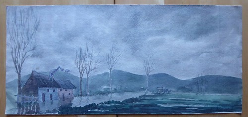 Quadro vintage paesaggio - quadro,