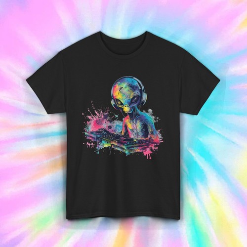 Alien shirt rave - dj,