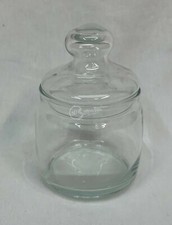 Barattolo in vetro trasparente con coperchio misure senza coperchio h10cm Ø9,5cm