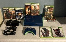 Pacchetto console Xbox 360E 500gb blu edizione limitata controller e 10 giochi