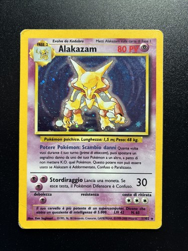 Carta pokemon alakazam 102 - alakazam, 1/102