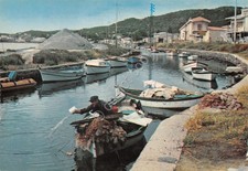 Cartolina Carloforte Isola S. Pietro Canale delle Saline pescatore barche