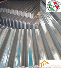 Lamiera Ondulata Zincata kit Foglio Metallico 200X90 Copertura Tettoia Tetto