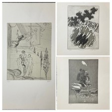 GRUPPO DI 3 INCISIONI DI ALBERTO SUGHI, GIANCARLO CAZZANIGA, MINO CERETTI