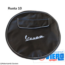 Copriruota Nero con scritta Ruota 10 Vespa Specia R L N 125 ET3 sprint Gt GL