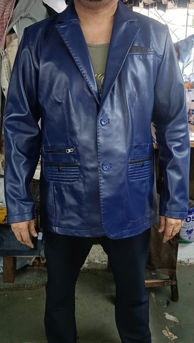 Blazer uomo blu - navy, pelle