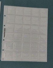 1 INSERTO PAGINE FOGLI PER ALBUM RACCOGLITORE PORTA MONETE A 30 TASCHE SPAZI