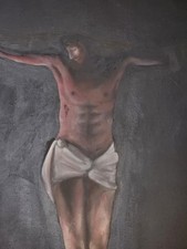 Antico grande olio su tela