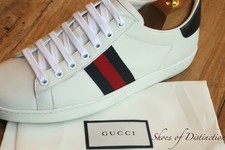 Scarpe da ginnastica Gucci Ace bianche in pelle snake sneakers UK 4,5 US 7,5 EU 37,5