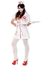CARNEVALE HALLOWEEN VESTITO INFERMIERA ZOMBIE NURSE KILLER COSPLAY