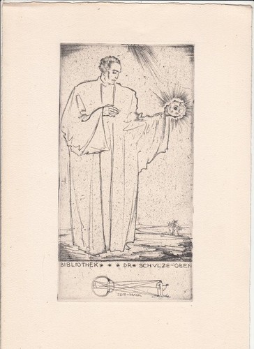 Exlibris bookplate incisione - exlibris,