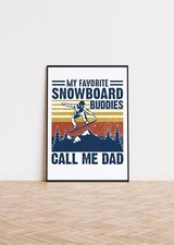 Poster papà snowboarder