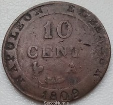 Napoléon 1er . 10 Centimes