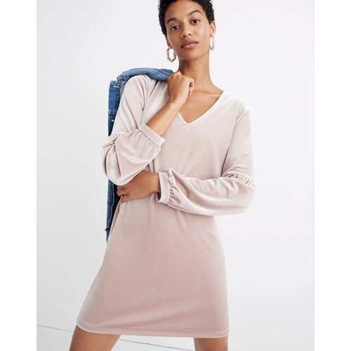 Madewell abito velluto maniche - velluto,