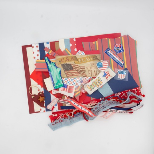 Patriotic junk journal kit - journal,
