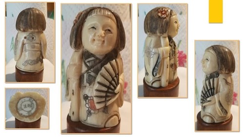 Netsuke osso bovino - in,