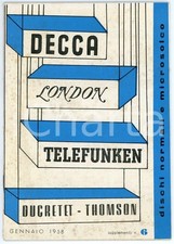 1958 DECCA Dischi TELEFUNKEN