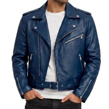 Giacca Motociclista Uomo Pelle