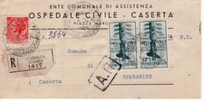 Storia postale repubblica  -Plico Raccomandata da Caserta per Sparanise  vedi+++