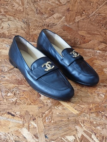Chanel logo pelle nera - chanel,