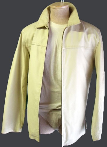 Giacca pelle off white media - off,