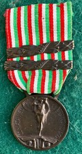 Medaglia Guerra Unità Italia Coniata Bronzo Nemico Fascetta 1917 1918