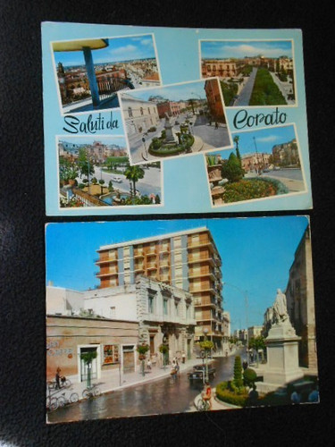 Corato 2 cartoline - corato,