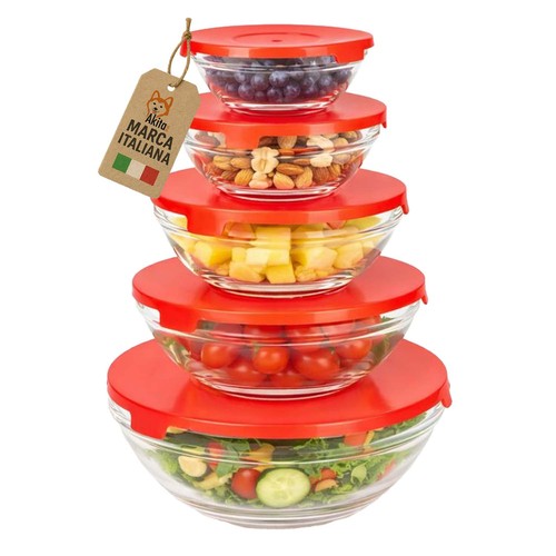 Set contenitori vetro con - set, 5