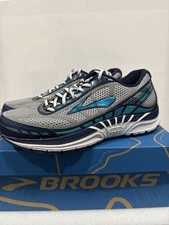 Brooks Dyad donna 8 taglia 8 usato in ottime condizioni. (Roccia di fiume/uccellino blu/pavone) grigio e verde acqua 