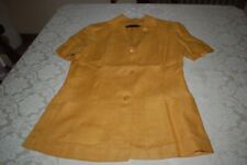 Luisa Spagnoli, Tailleur donna, Giallo ocra, Lino, tg S vedi misure, usato