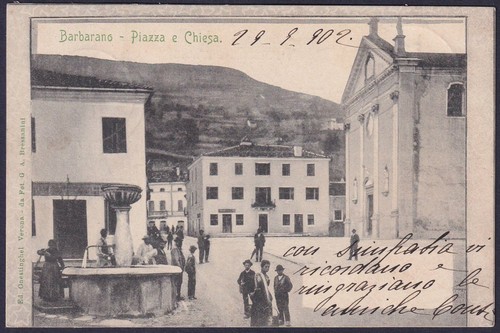Cartolina barbarano piazza - cartolina,