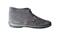 POLACCHINE SCAMOSCIATE GRIGIO SCARPE UOMO CASUAL FONDO GOMMA   MADE IN ITALY