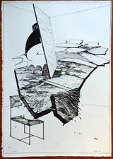 Litografia 70x50 numerata firmata Mino Ceretti datata 1975