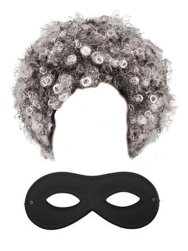 Set parrucca maschera - parrucca,