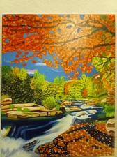 QUADRO PAESAGGIO DIPINTO A