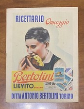 Ricettario OMAGGIO*Lievito BERTOLINI*Torino 1940