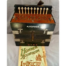 Vtg M Hohner Button Accordion