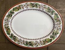 Spode Christmas Rose VASSOIO SANDWICH con finiture in oro, Inghilterra, Cina, piatto 12 7/8",