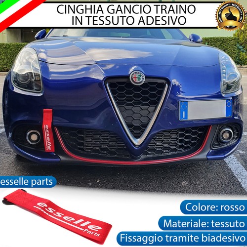 Cinghia gancio traino rosso - traino,