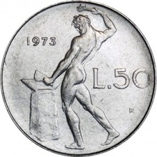 50 LIRE 1973 - VULCANO -
