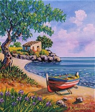Quadri dipinti di paesaggi e