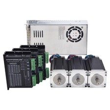 STEPPERONLINE 3 assi Nema23 motore passo passo 4.2A 112mm 425oz-in DM542T 3Nm kit CNC