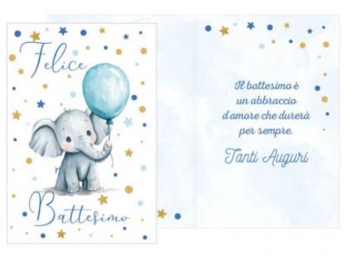 Biglietto auguri battesimo - d'auguri,