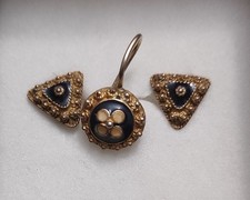 Orecchini Argento Smalto Filigrana Portogallo