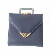 Cartier Portafoglio Porta Monete-Carte Di Credito Zaffiro Pelle Blu,Originale.